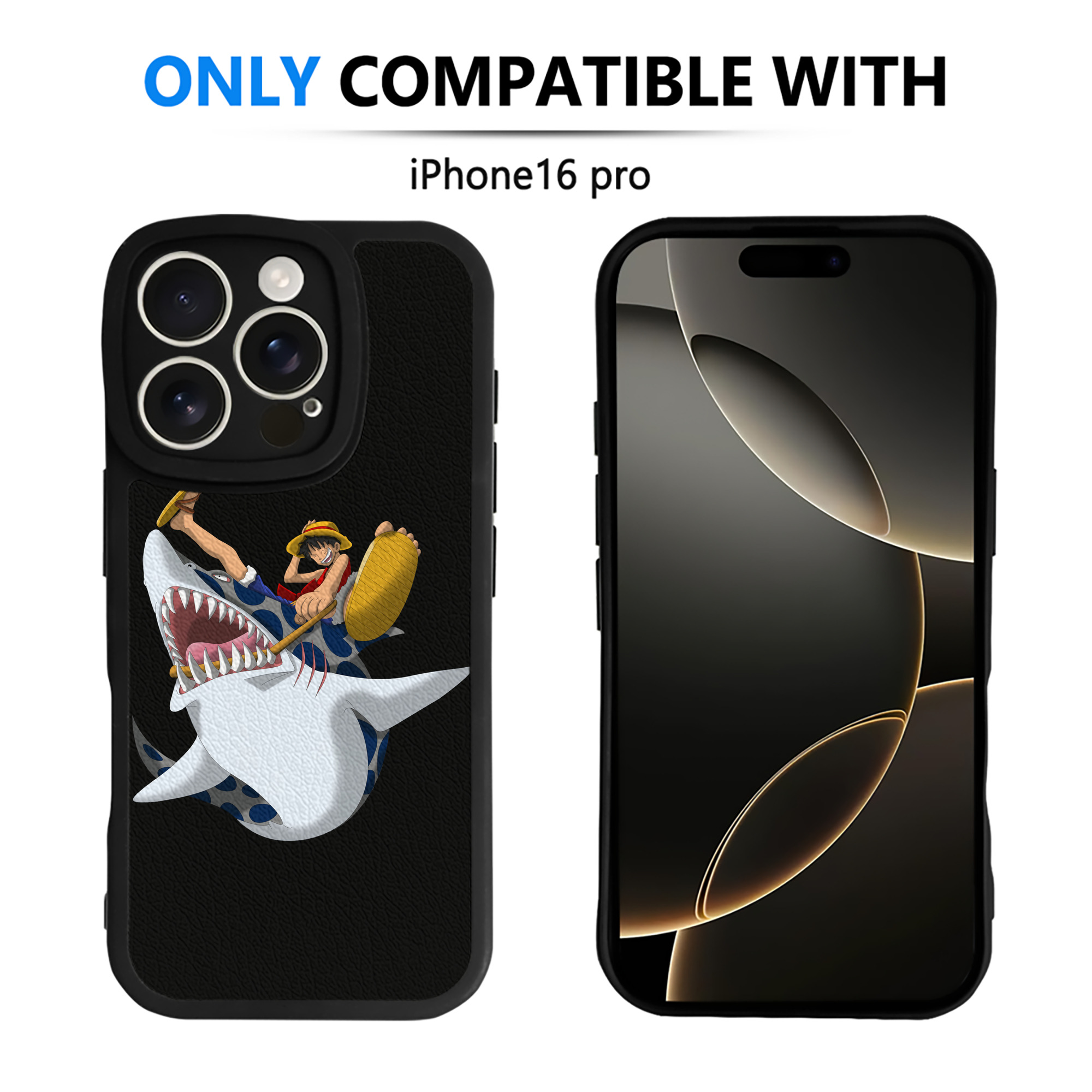 （画像用） ワンピース モンキー・D・ルフィ ONE PIECE Monkey D. Luffy 【iPhone 16シリーズ対応】シリコンスマホケース（レザー調） 材質：シリコン